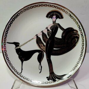 House of Erte "Symphony in Black" Collector 8" Plate